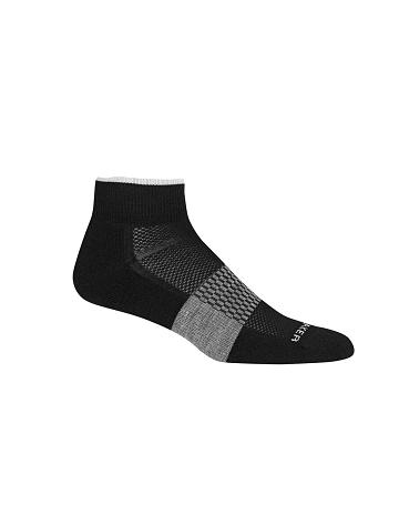 Black / Snow Icebreaker Merino Multisport Light Mini Men's Socks | AU 1031NWYB